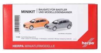 HER014090 - AUDI A3 2012 orange et gris - 2 pièces à assembler
