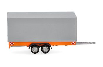 HER055468 - Remorque 2 essieux 7,5 t orange et grise