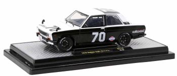 M2M-40300-114B - DATSUN 510 #70 1970 Noir et blanc WILWOOD