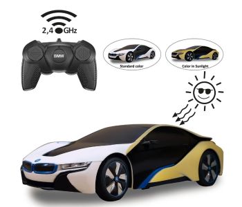 JAM403003 - BMW i8 Blanche ou jaune - série photochromique UV - radiocommandé