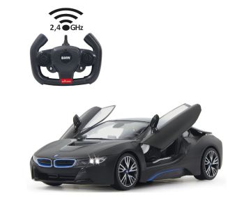 JAM404570 - BMW i8 noir avec porte radiocommandé