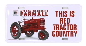 42068 - Plaque métallique IH Farmall M - This is Red Tractor Country – 30 x 15 cm