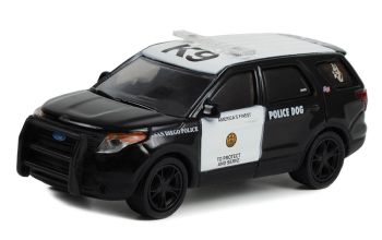 GREEN43010-E - FORD Police interceptor utility 2015 Unité K9 de la police de San Diego Californie de la série HOT PURSUIT sous blister