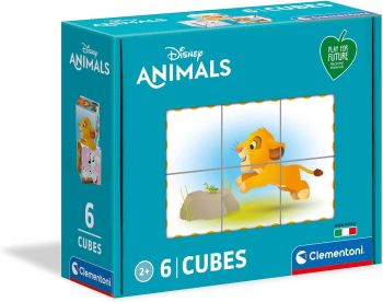 CLE44011 - Puzzle 6 cubes Disney Animals
