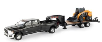 ERT47155 - DODGE RAM 1500 avec plateau à col de cygne et mini-chargeur CASE SV340B