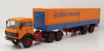 PREMIUM47216 - MERCEDES-BENZ NG 2232 6x4 1980 avec remorque bâchée 2 Essieux DEUTRANS