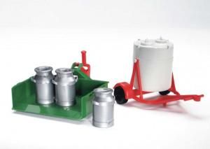 BRU2241 - Caisson Avec 3 Bidons de lait Ech:1/16