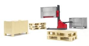 BRU2414 - Lot gerbeur,palettes et pallox Ech:1/16