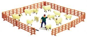 NEW05485G - Lot de 11 Moutons avec Barrières et Accessoires