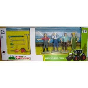 NFL74014 - Lot de 4 Agriculteurs avec Accessoires