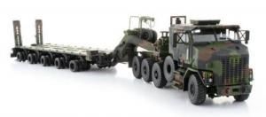 SWO1500C - Camion OSHKOSH HET M1070 A1 Avec Porte Engins 5 Essieux camouflé kaki