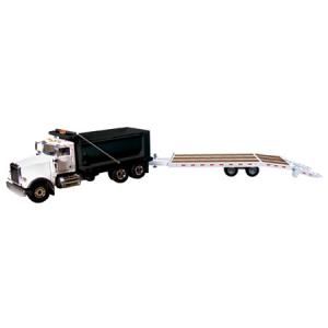 FIGE503183 - Camion PETERBILT Model 367 6x4 Benne avec remorque BEAVERTAIL.