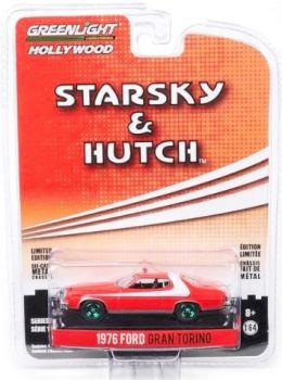 GREEN44780-AVERT - FORD Gran Torino 1976 jantes verte STARSKY ET HUTCH sous blister