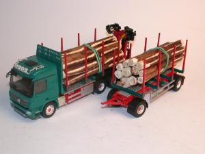 CON72183/01 - MERCEDES 6x4 Grumier avec Remorque DOLL - Cabine sans marquage publicitaire