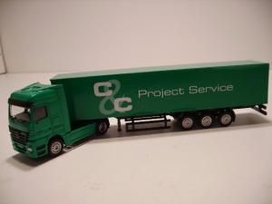 JOA501 - MERCEDES ACTROS avec remorque 3 essieux.Ech:1/87