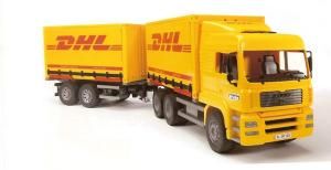 BRU2784 - Camion MAN 6x4 DHL avec remorque.