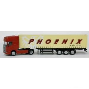 JOA502 - SCANIA 4x2 avec  remorque 3 Essieux PHOENIX.Ech:1/87