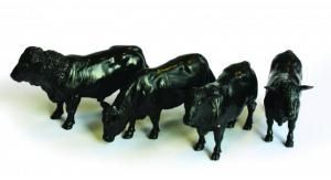 BRI42704 - Lot de 4 Vaches Noires