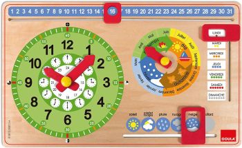 Horloge calendrier | dés 3 ans
