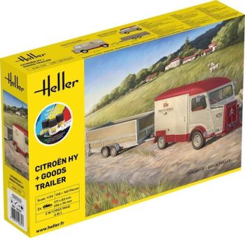 HEL52331 - Kit de démarrage avec peinture et accessoires - CITROEN HY avec remorque à assembler