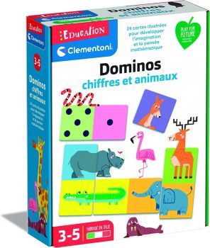 CLE52597 - Dominos Chiffres et animaux | dés 4 ans