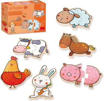 6 puzzles Les animaux de la ferme