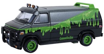 GREEN54120-A - GMC Vandura 1983 noir - PETEY DA FOOL de la série GARBAGE PAIL KIDS sous blister