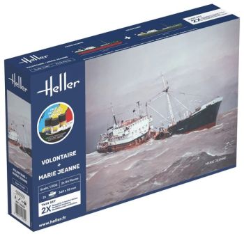 HEL55604 - Kit de démarrage avec peinture et accessoires - Coffret double Volontaire et Marie Jeanne à assembler