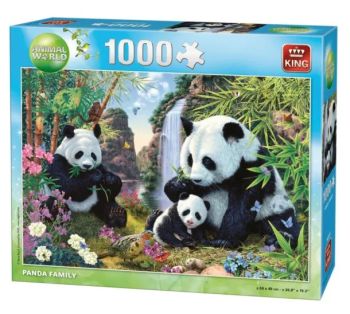 KING56009 - Puzzle 1000 pièces Famille de Panda
