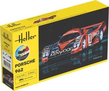 HEL56109 - Kit de démarrage avec peinture et accessoires - PORSCHE 962 #10 à assembler
