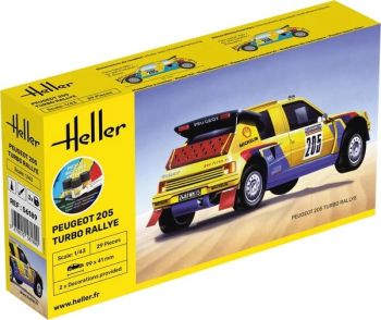 HEL56189 - Kit de démarrage à assembler avec peinture - PEUGEOT 205 Turbo rallye #205