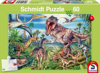 Puzzle 60 Pièces Chez les dinosaures