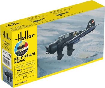 HEL56247 - Kit de démarrage avec peinture et accessoires - PZL 23 Karas à assembler
