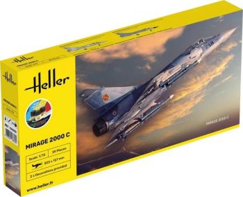 HEL56303 - Kit de démarrage avec peinture et accessoires - MIRAGE 2000 C à assembler