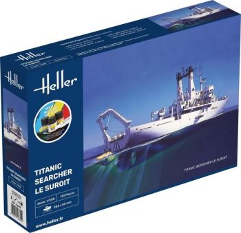 HEL56615 - Kit de démarrage avec peinture et accessoires - Bateau LE SUROIT - Chercheur de l'épave du TITANIC à assembler