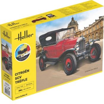 HEL56702 - Kit de démarrage avec peinture et accessoires - CITROEN 5CV Trefle à assembler