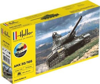 HEL56899 - Kit de démarrage avec peinture et accessoires - Char AMX 30/105