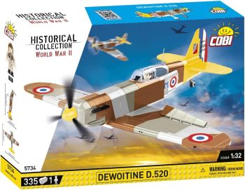 COB5734 - Avion militaire DEWOITINE D.520 – 335 Pièces