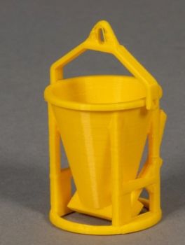 MSM5802/01 - Benne à béton ronde – Jaune - L.26.3 x l.27.6 x H.42.3 mm