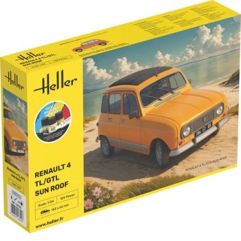 HEL58704 - Kit de démarrage avec peinture et accessoires - RENAULT 4 TL/GTL Sun Roof