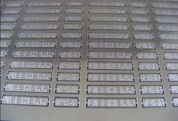 YCC502 - Gravure pour contrepoids LIEBHERR LR / LG1750