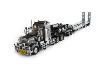 TWH9007B - KENWORTH T908 6x4 Gris Avec porte engins Gris 4 Essieux.
