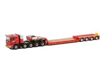 WSI3509817 - SCANIA P 10x4 Avec remorque porte engins col de cygne 4 Essieux NOOTEBOOM