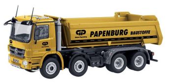 NZG825/07 - MERCEDES ACTROS 8x4 HALFPIPE TIPPER.PAPENBURG BAUSTOFFE