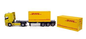 UH5665 - SCANIA R580 Avec Remorque porte container "KRONE" et 2 Containers 20 Pieds "DHL"