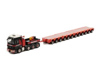 WSI410043 - MERCEDES 8x4 TITAN Avec Caisse ballast et  remorque 12 Essieux modulable