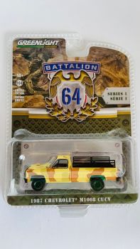 GREEN61010-FVERT - CHEVROLET M1008 1987 CUCV jantes verte de la série BATTALION 64 sous blister