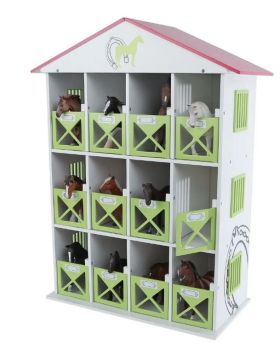 KID610308 - Écurie avec 12 boxes - 19 x 41 x 53 cm - sans animaux