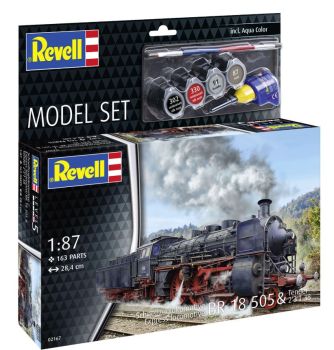 REV62167 - MODEL SET - Locomotive BR 18 505 avec Tender 2'3' T38 à assembler avec peinture