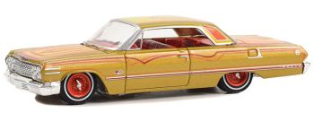 GREEN63050-C - CHEVROLET Impala SS 1963 Gold de la série CALIFORNIA LOWRIDERS sous blister